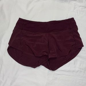 2.5” speed up shorts dark magenta size 2